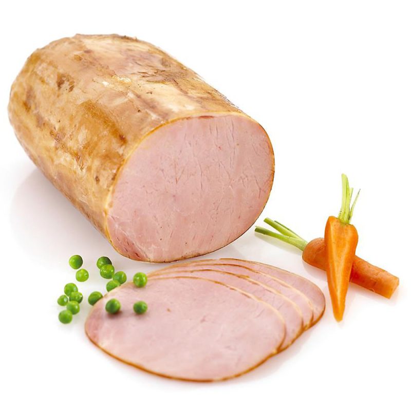 Hamburgerryg kogt og røget i tarm 1500 gr.