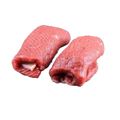 Benløse Fugle af okseyderlår med bacon 1 kg.